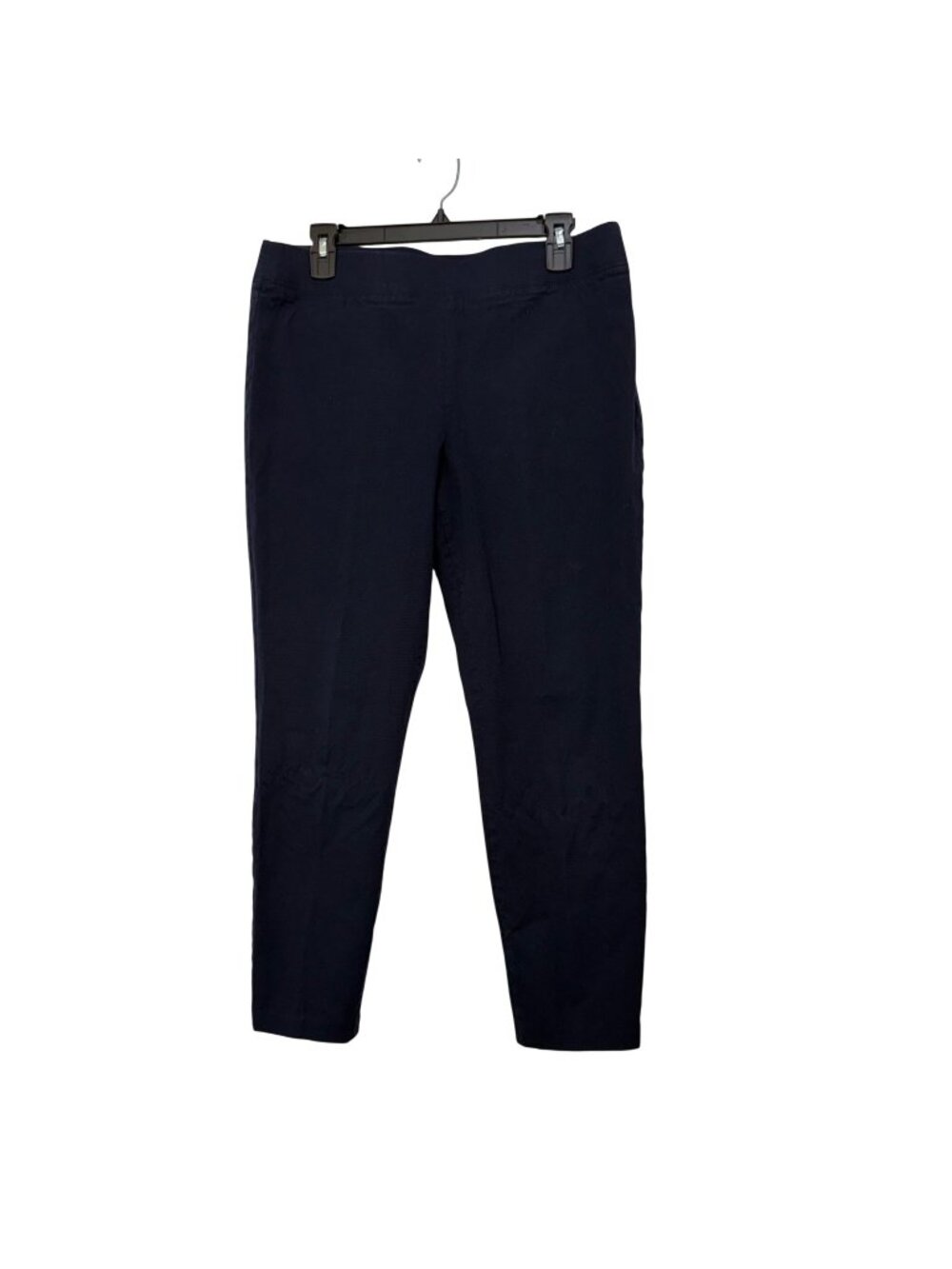 Talbots Womens Size 12 Skinny Ankle Pull On Pants Navy Stretch Cotton Blend